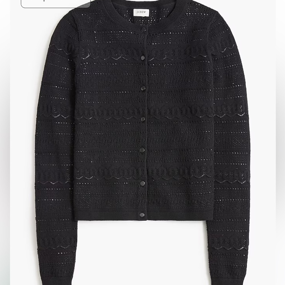 NWT J Crew Pointelle cardigan sweater